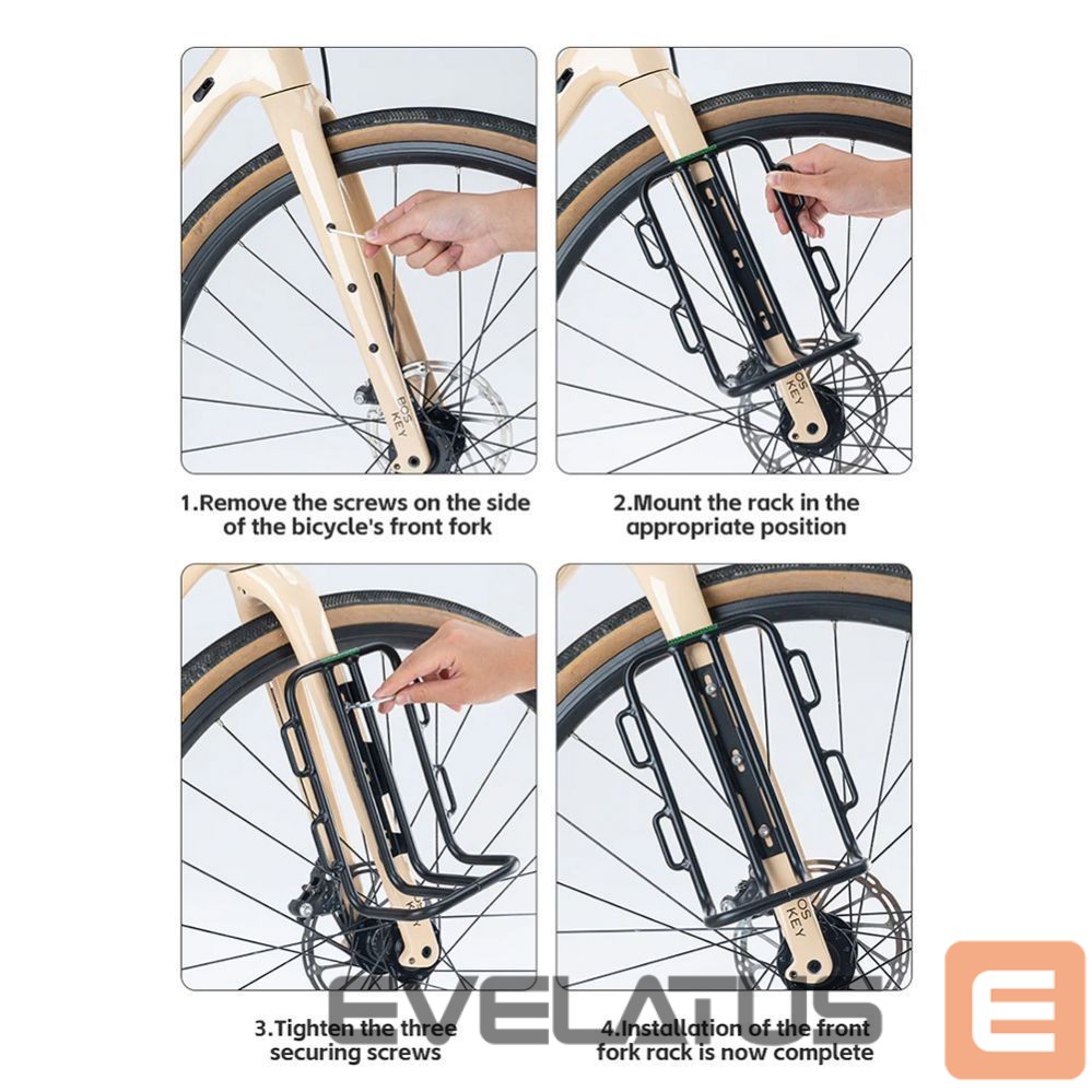 Bicycle accessory Rockbros Rockbros 33210010001 front bicycle shelf for bicycle fork - black