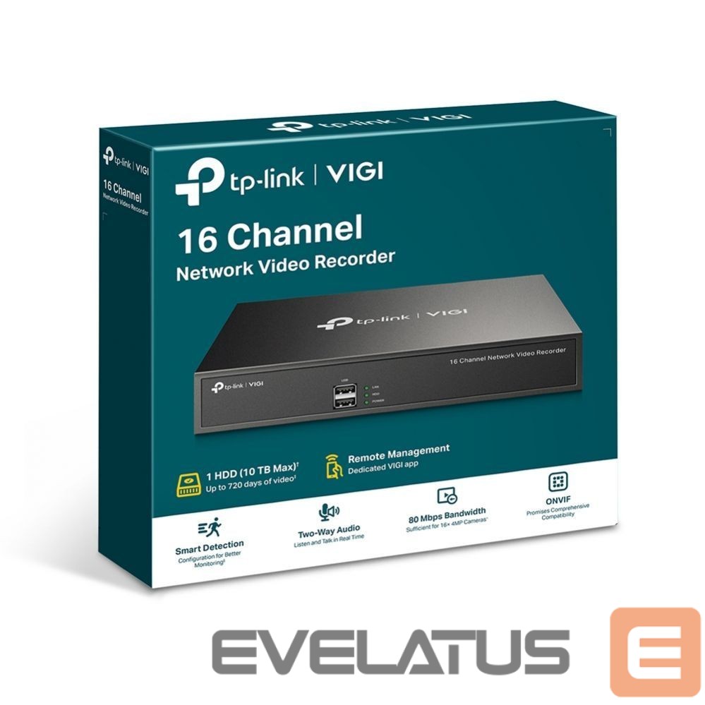 surveillance accessories TP-Link NET VIDEO RECORDER 16CH/VIGI NVR1016H
