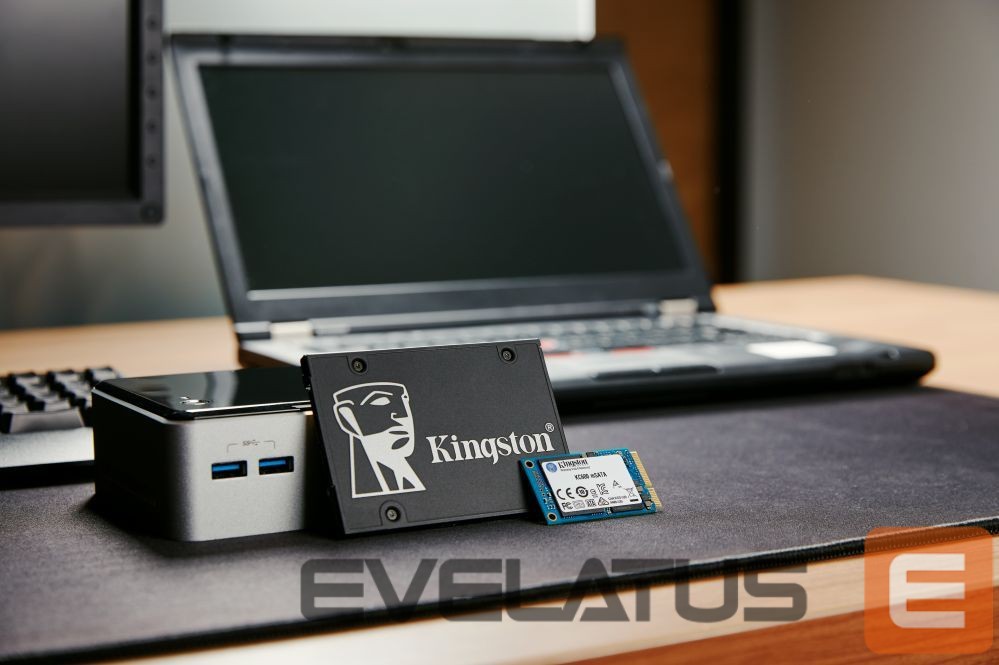 Hard drive SSD Kingston KC600 512 GB, SSD interface mSATA, Write speed 520 MB/s, Read speed 550 MB/s