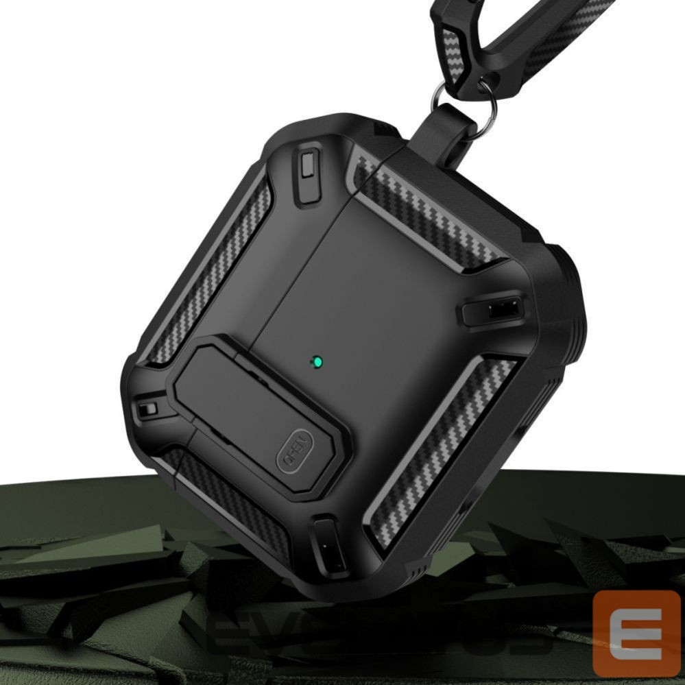 Accessories for smart watches Tech-Protect Tech-Protect X-Carbo Case for AirPods Pro 1 / 2 - Black