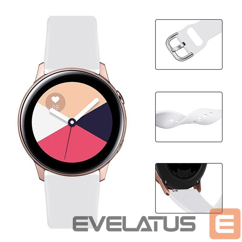 Strap Hurtel Silicone Strap TYS band for Samsung Galaxy Watch 40 / 41 / 42 / 43 / 44 mm - gray
