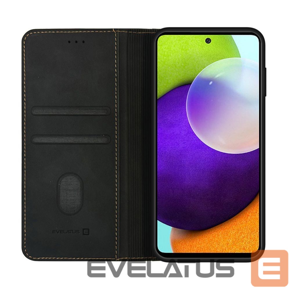 Book case Evelatus Samsung Galaxy A52 Book Case Folio Black
