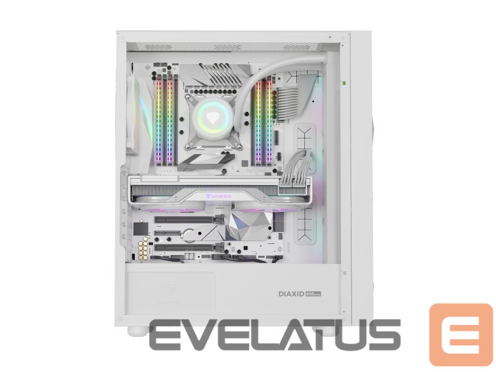 Computer components Natec NATEC Genesis PC Case Diaxid 605 white