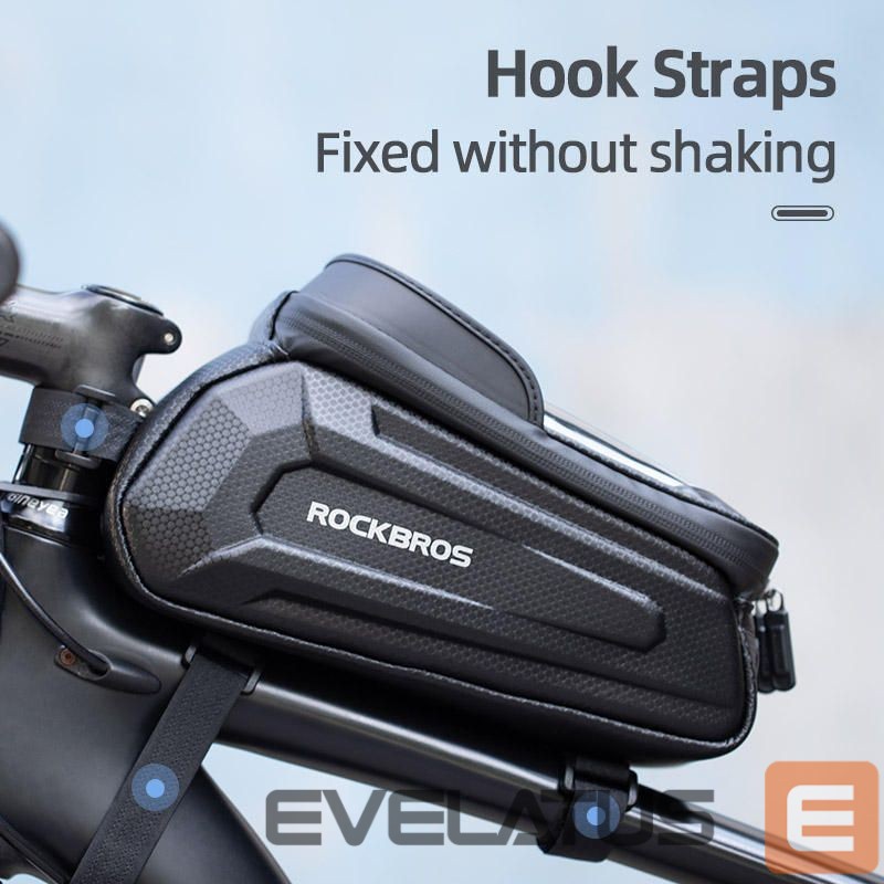 Bicycle accessory Rockbros Rockbros B68-1 armored bicycle bag with phone pocket 1.7l - black