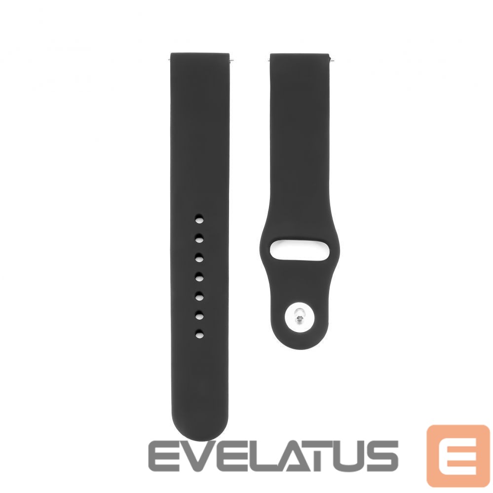Strap Connect 20mm Silicone Loop Watch Strap (S/M 110mm) Black