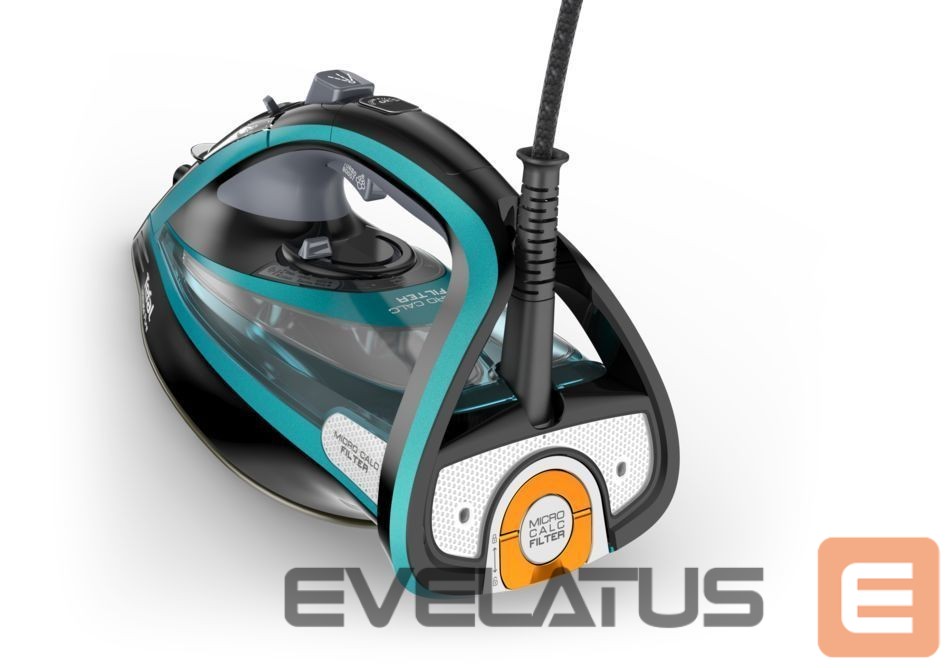 Iron TEFAL | Ultimate Pure FV9844E0 | Steam Iron | 3200 W | Water tank capacity 350 ml | Continuous steam 60 g/min | Steam boost performance 250 g/min | Blue/Black