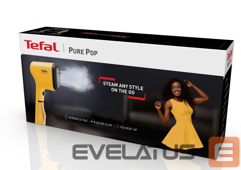 Steam cleaners TEFAL DT2026E1 Handheld Garment Steamer Pure Pop, Power 1300W, Water tank 0.07 L, Yellow