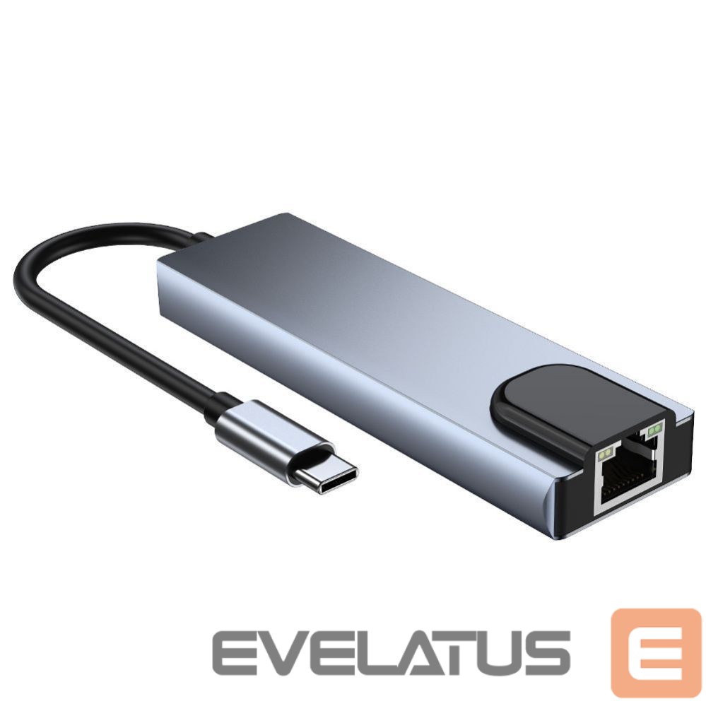 Other Computer Accessory Tech-Protect HUB Tech-Protect V3 5in1 USB-C - USB-A 3.0 / USB-A 2.0 / USB-C / HDMI / RJ45 - gray
