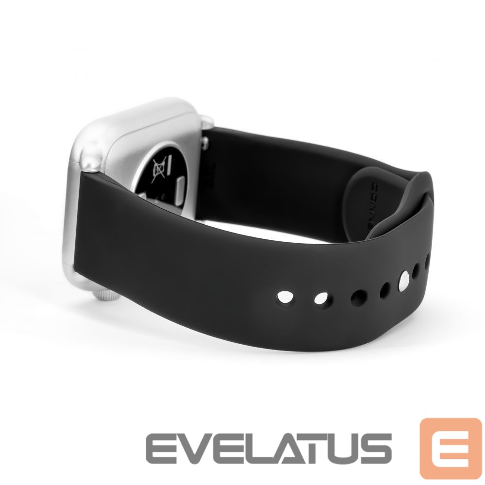 Strap Connect 20mm Silicone Loop Watch Strap (S/M 110mm) Black