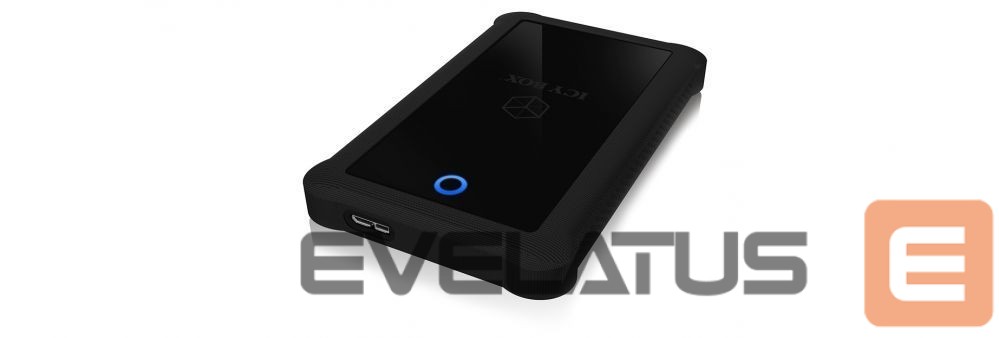 Hard drive case Raidsonic ICY BOX IB-233U3-B External enclosure for 2.5" SATA HDD/SSD with USB 3.0 interface and silicone protection sleeve 2.5", USB 3.0