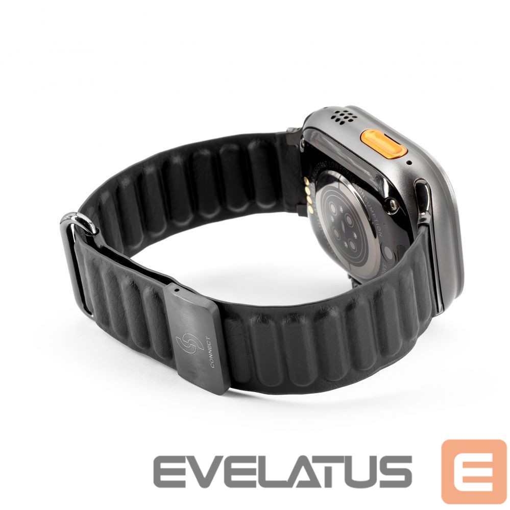 Strap Connect Watch 38/40/41mm cortical back buckle magnetic suction Watch Straps Black