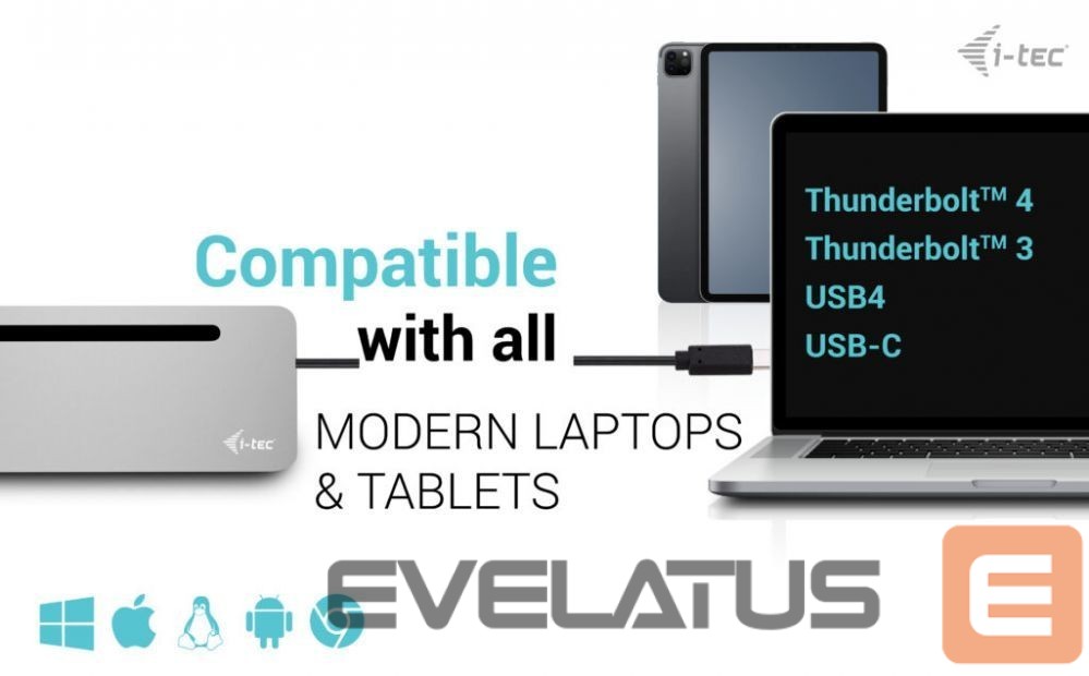Computer accessories I-TEC I-TEC USB-C Metal Ergonomic 4K 3x Disply