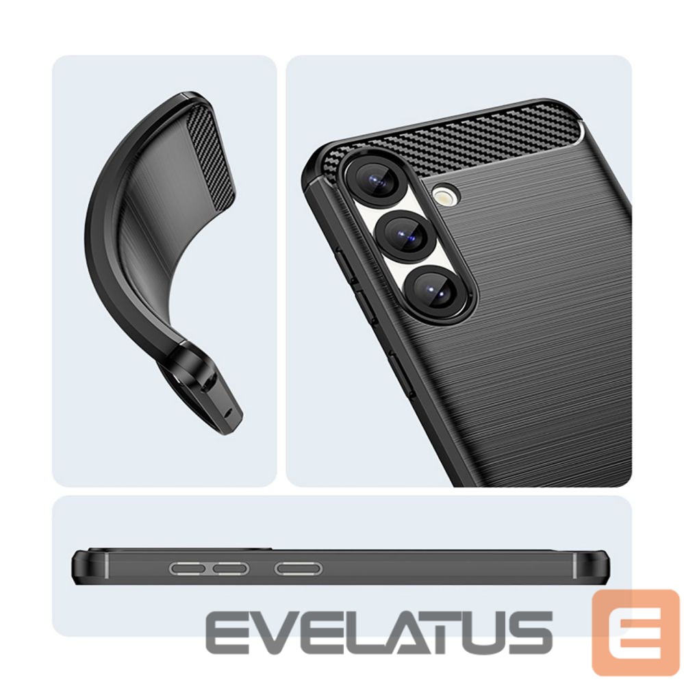 Back panel cover Hurtel Carbon Case for iPhone 16e - Black