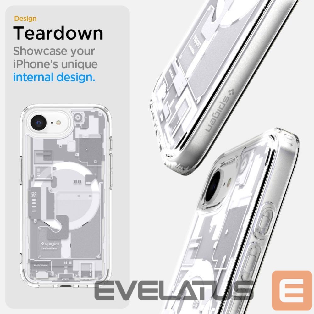 Back panel cover Spigen Spigen Ultra Hybrid MagSafe Case for iPhone 16e Zero One - White