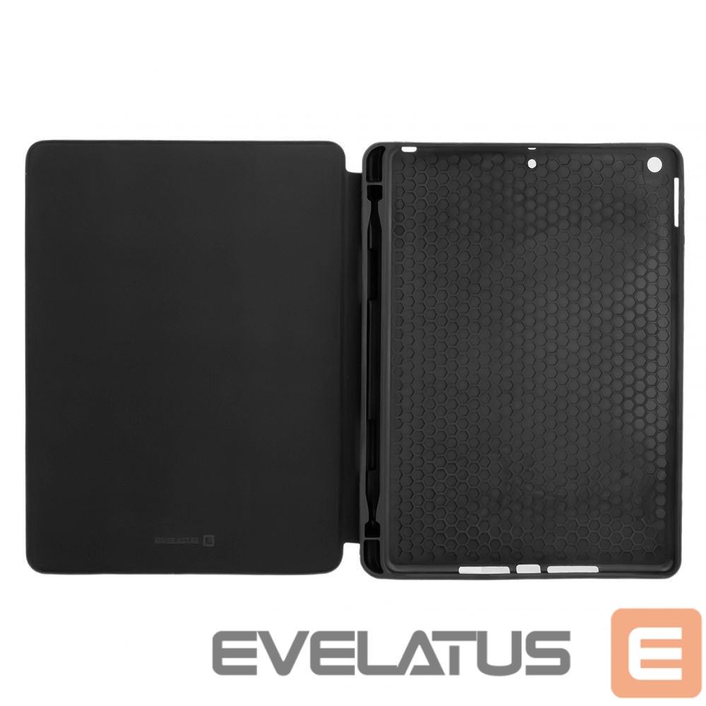 Book case Evelatus iPad 10.2 Tablet case with imitate microfiber inside Black
