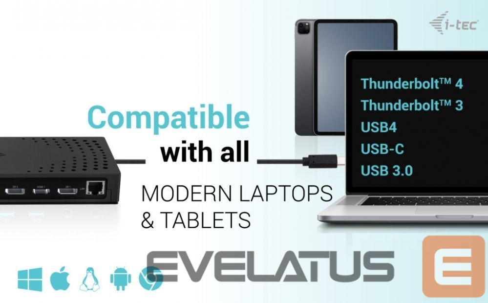 Computer accessories I-TEC I-TEC USB3.0/USB-C/TB 3x4K Dock G2 PD100