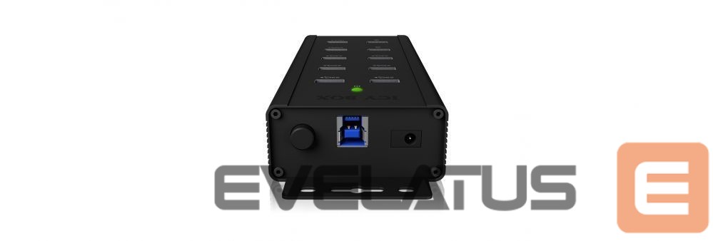 Routers Raidsonic 7-port Industrial hub IB-HUB1703-QC3 0.71 m, Black, USB Type-A