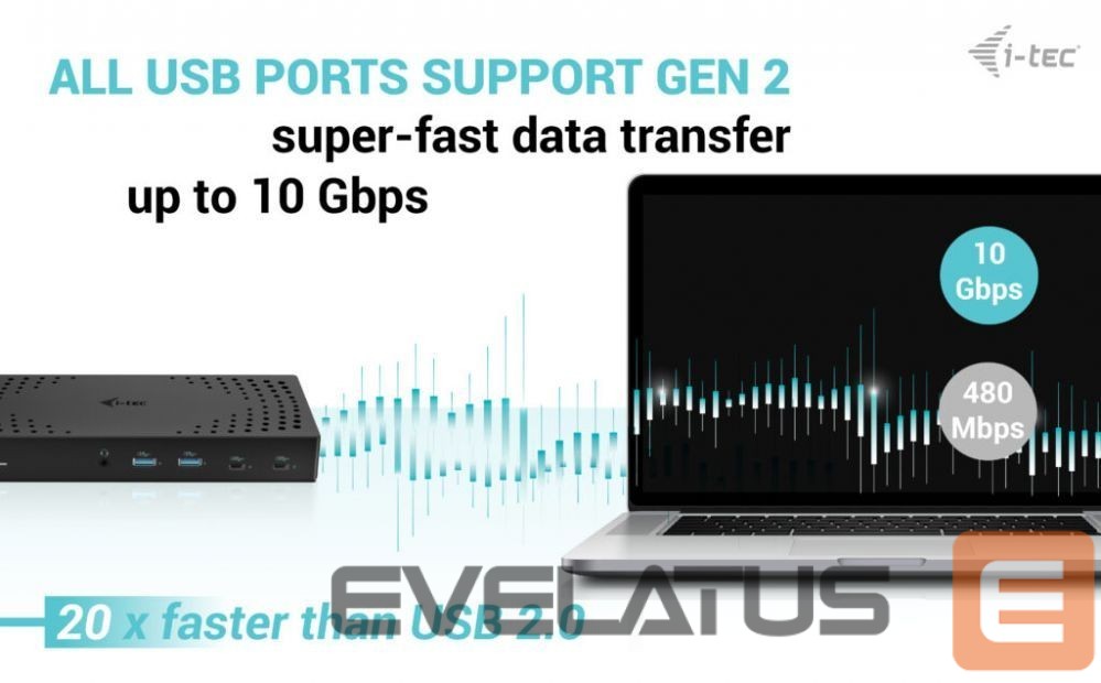 Computer accessories I-TEC I-TEC USB3.0/USB-C/TB 3x4K Dock G2 PD100