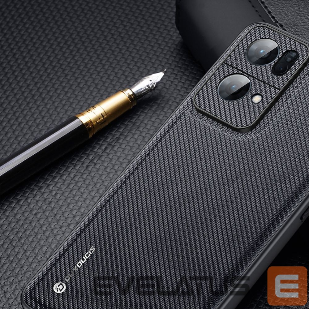 Back panel cover Dux Ducis Dux Ducis Fino case cover covered with nylon material Oppo Reno7 Pro 5G black