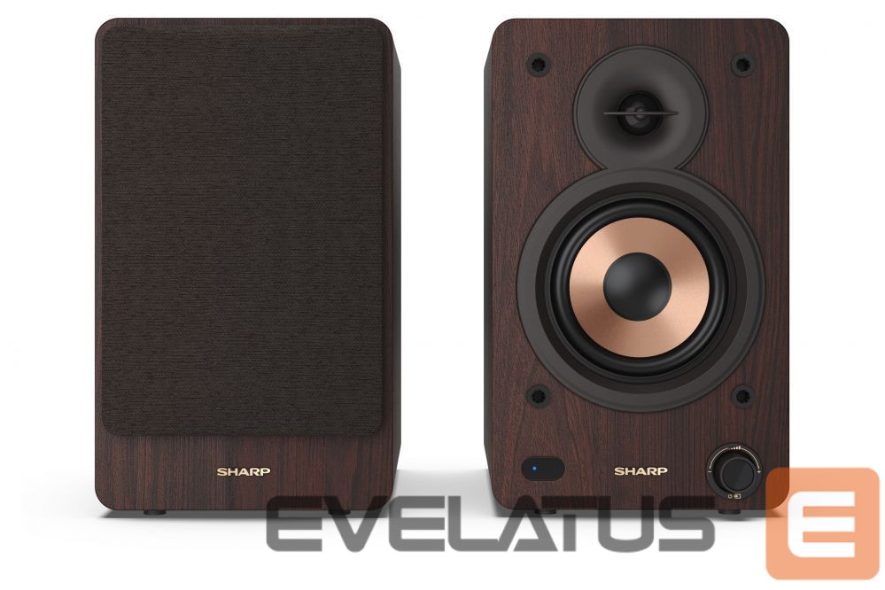 Speakers Sharp CP-SS30 Bookshelf Speakers, Brown