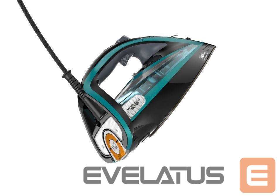 Iron TEFAL | Ultimate Pure FV9844E0 | Steam Iron | 3200 W | Water tank capacity 350 ml | Continuous steam 60 g/min | Steam boost performance 250 g/min | Blue/Black