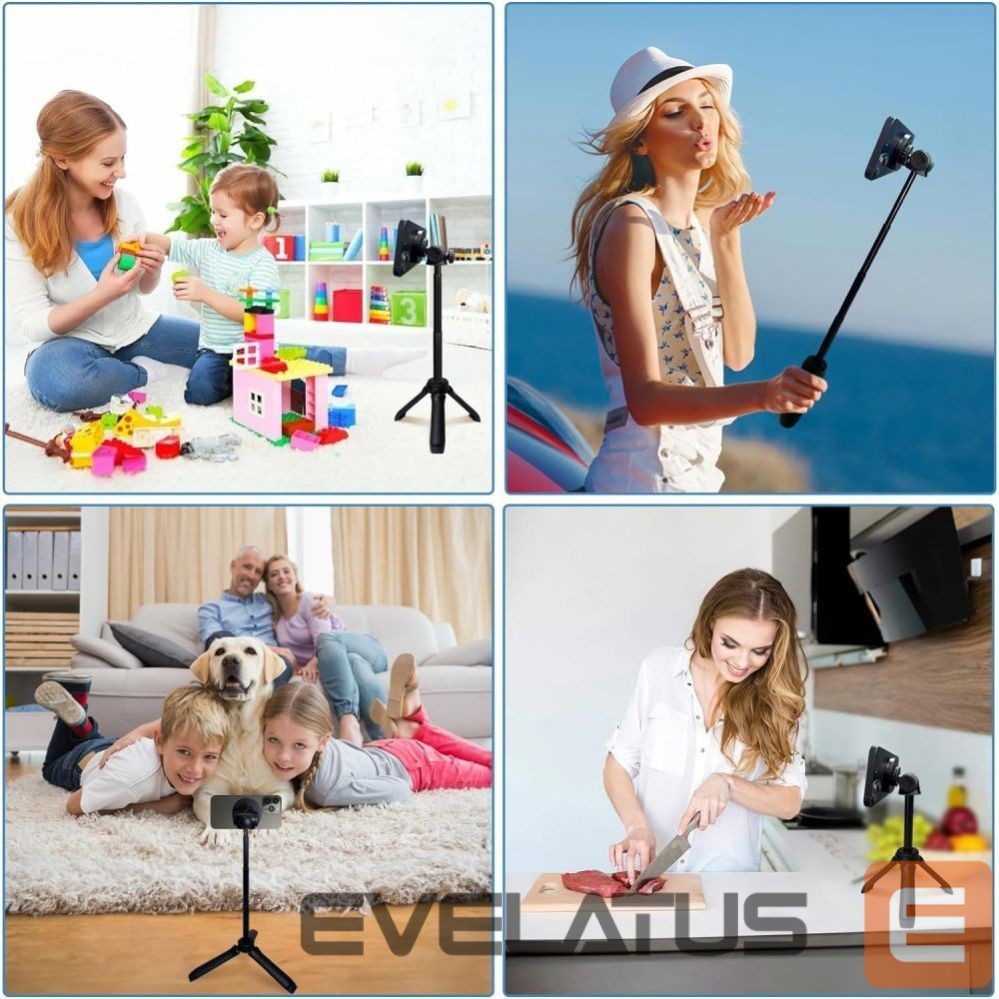Camera accessory Tech-Protect Tech-Protect L06S Bluetooth magnetic selfie stick with MagSafe, remote control, tripod up to 82cm and 360 head - black
