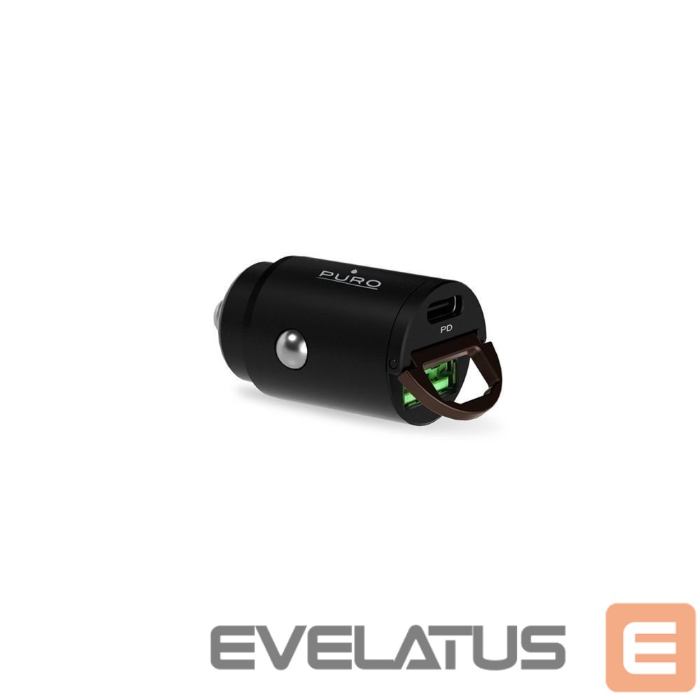 Cable Puro Elektrik Puro Mini 30W Power Delivery USB-C USB-A Car Charger - Black