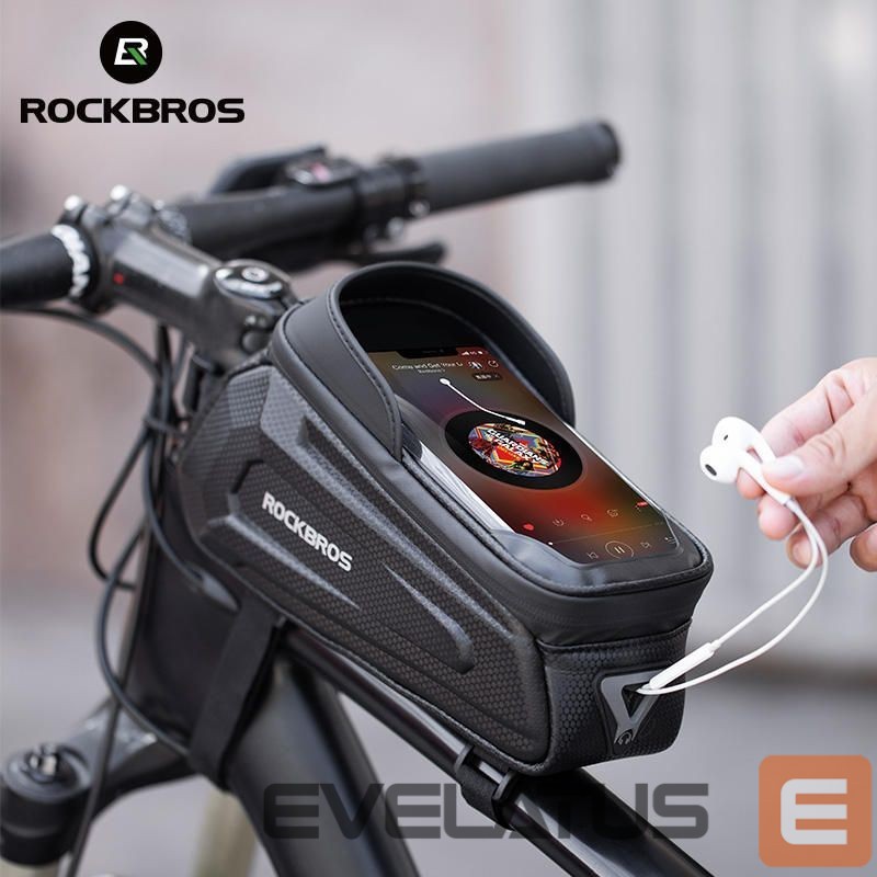 Bicycle accessory Rockbros Rockbros B68-1 armored bicycle bag with phone pocket 1.7l - black