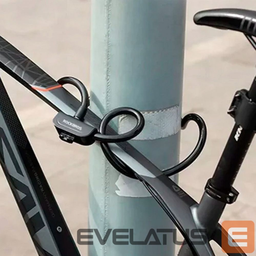 Bicycle accessory Rockbros Rockbros RKS515-BK bicycle lock with 1.1 m key - black
