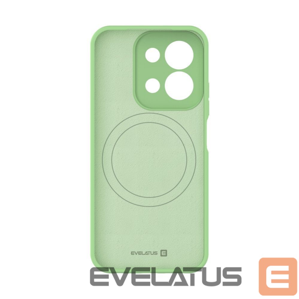 Back panel cover Evelatus Xiaomi Redmi 15C 4G/5G Premium Magnetic Soft Touch Silicone Case Mint Green