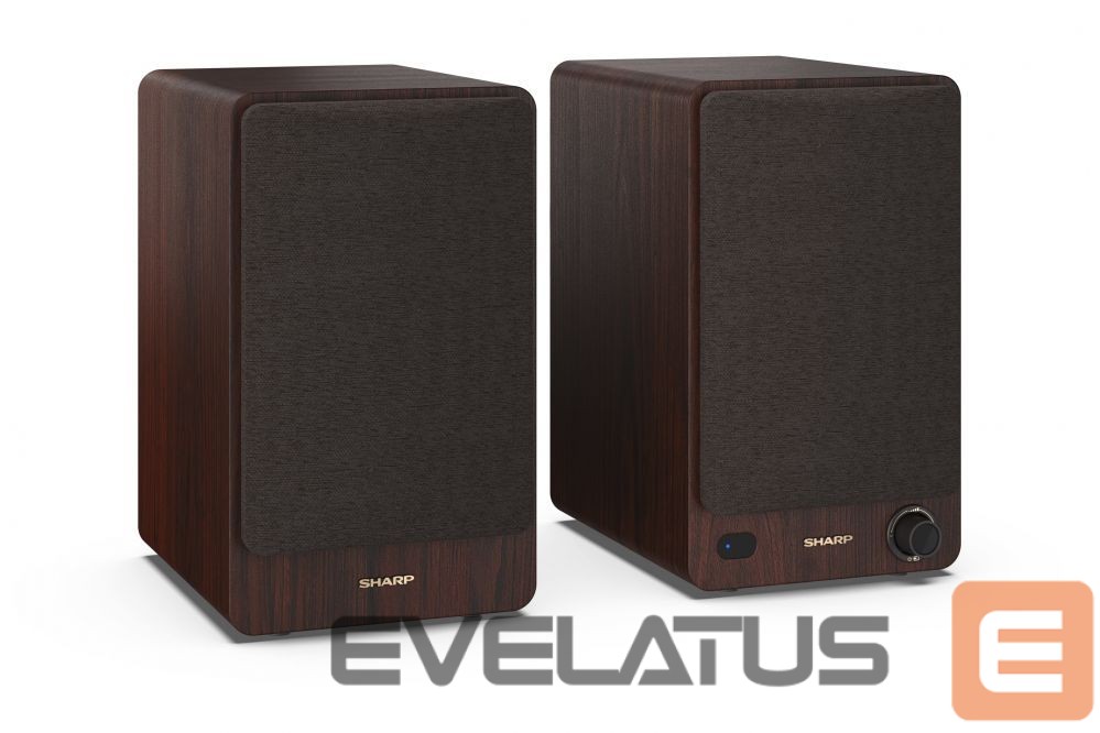 Speakers Sharp CP-SS30 Bookshelf Speakers, Brown