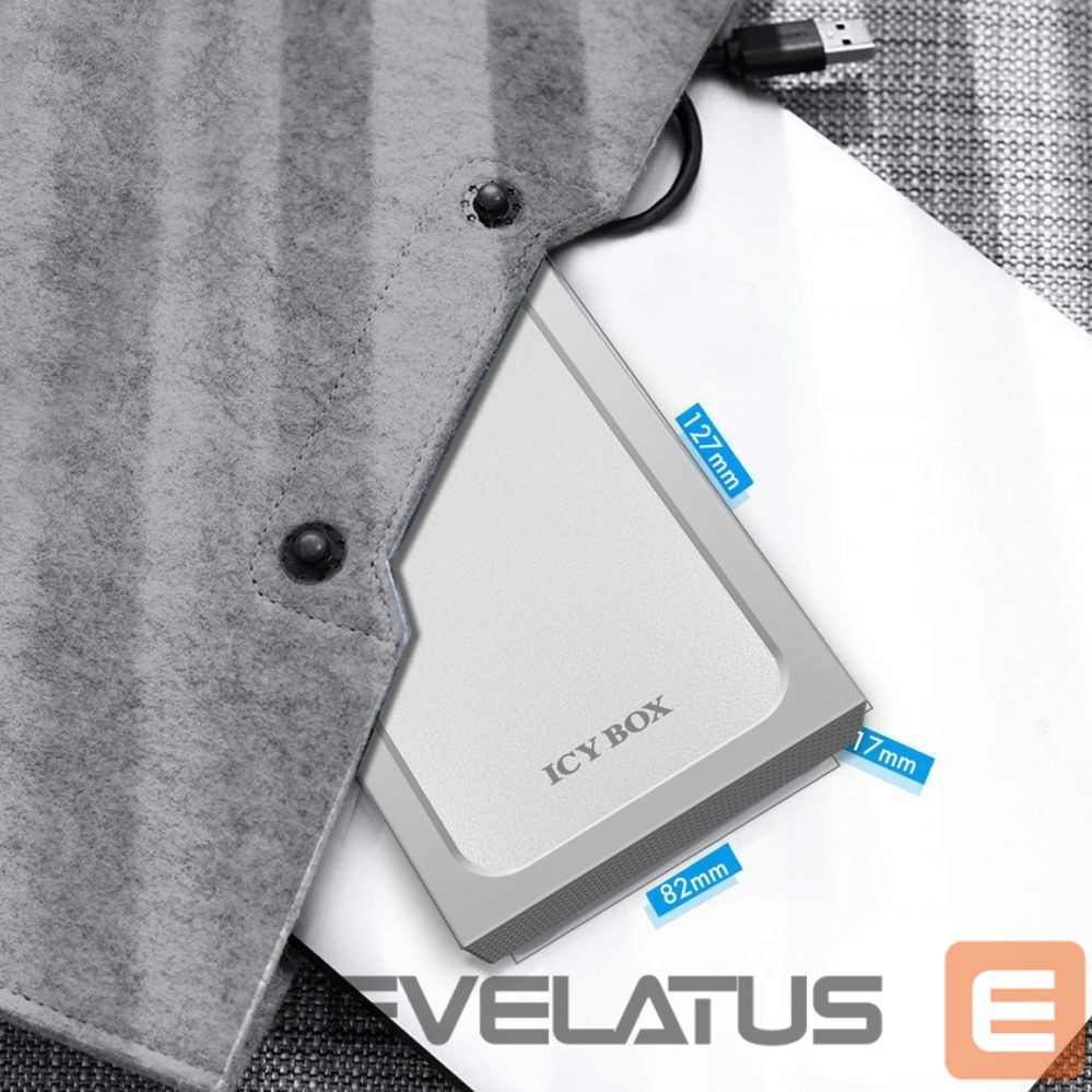 Hard drive case Raidsonic icy box IB-241WP 2,5" SATA to USB 3.0 External USB 3.0 enclosure for 2.5" SATA HDDs/SSDs with write-protection-switch sata, USB 3.0