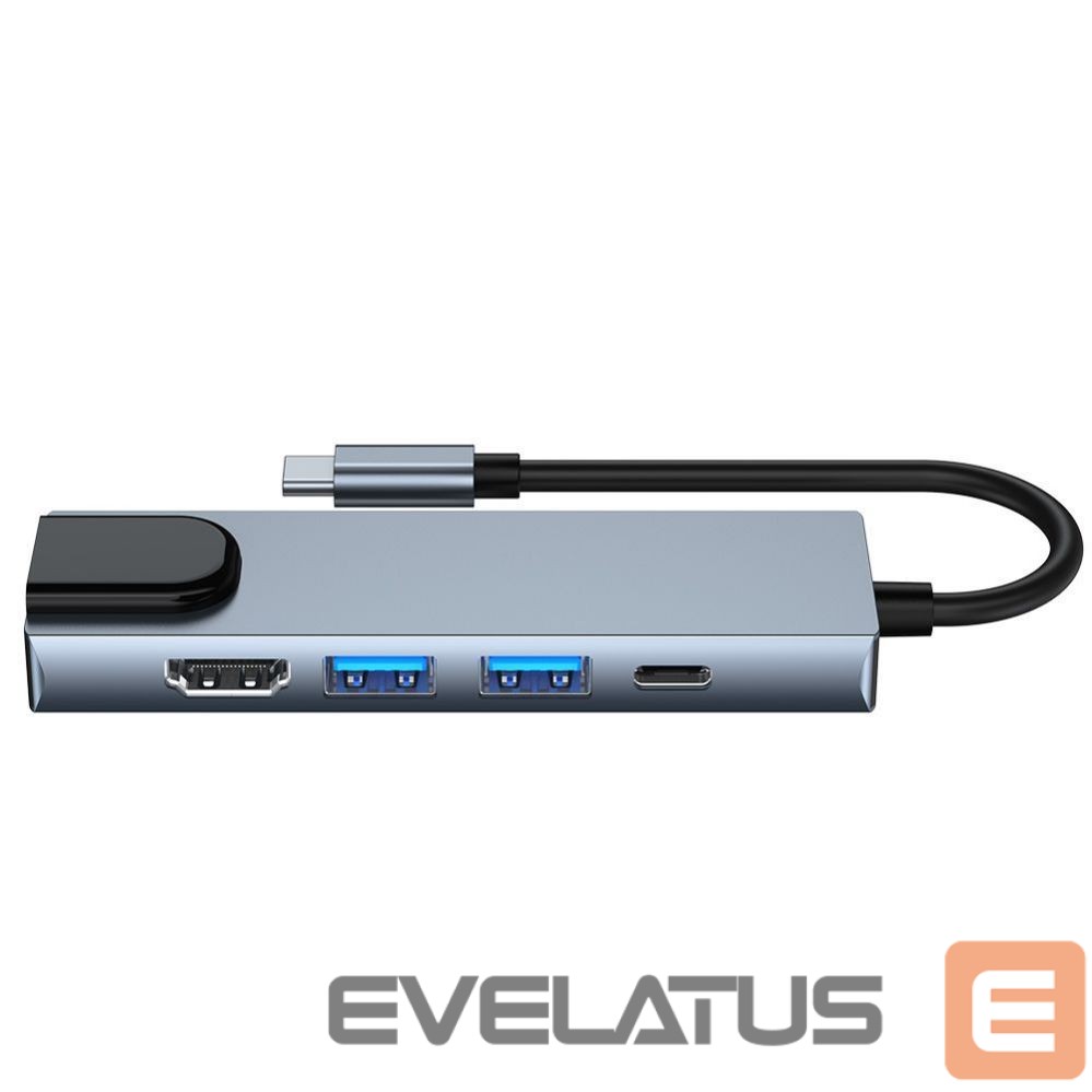 Other Computer Accessory Tech-Protect HUB Tech-Protect V3 5in1 USB-C - USB-A 3.0 / USB-A 2.0 / USB-C / HDMI / RJ45 - gray