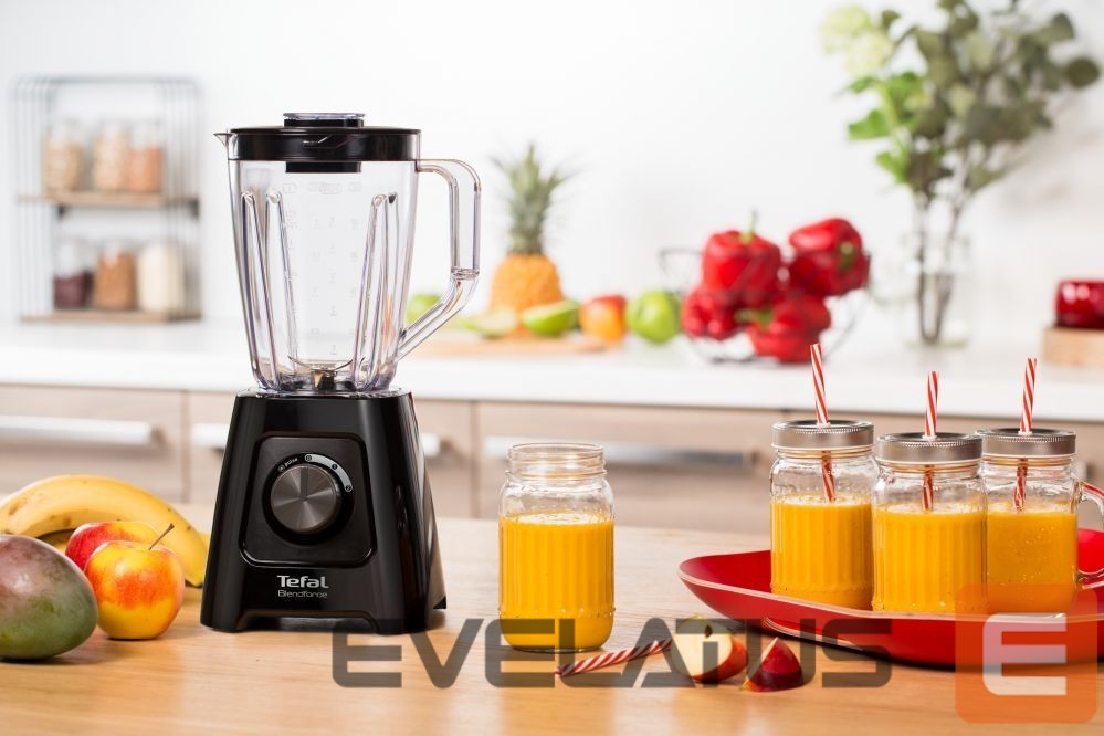 Mixers and blenders TEFAL Blender BL420838 BlendForce Tabletop, 600 W, Jar material Plastic, Jar capacity 1.25 L, Ice crushing, Black