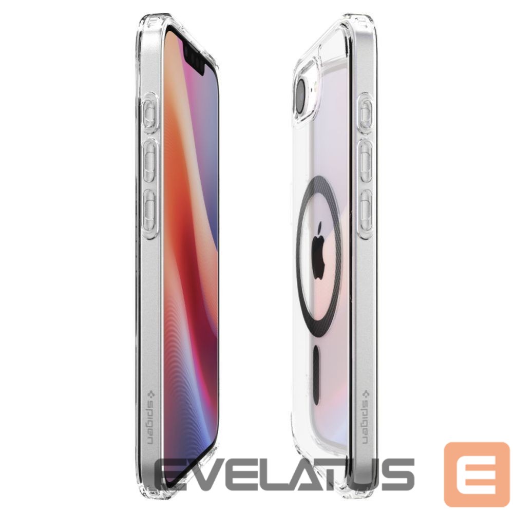 Back panel cover Spigen Spigen Ultra Hybrid MagSafe iPhone 16e Carbon Fiber Case - Clear
