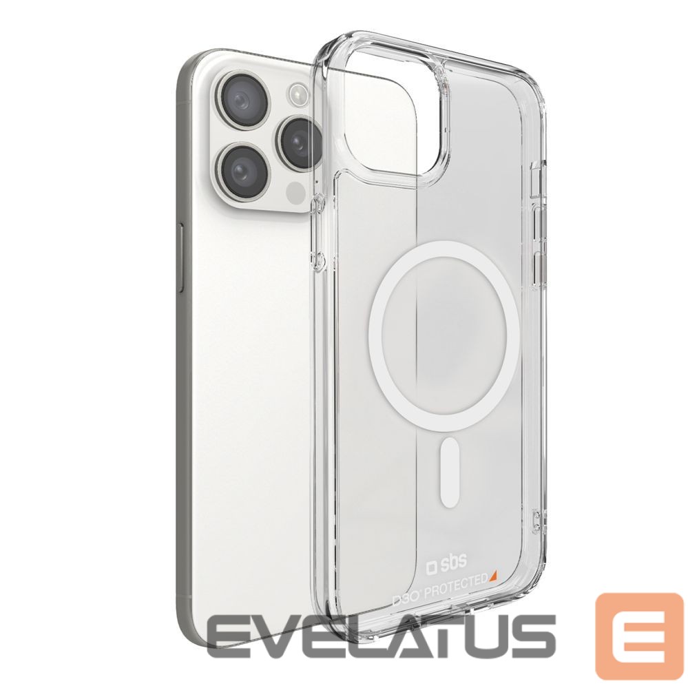 Back panel cover SBS SBS D3O MagSafe Case for iPhone 14 Pro - Clear