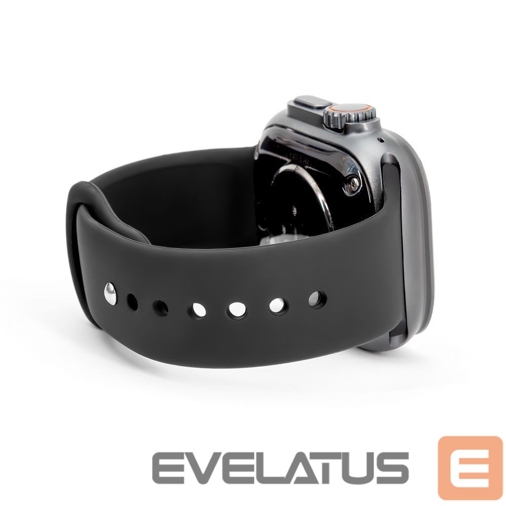 Strap Connect Watch 38/40/41mm Silicone Loop Watch Strap (110mm S/M) Black