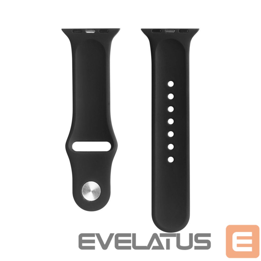 Strap Evelatus Evelatus Apple Watch 42/44/45mm Silicone Loop Watch Straps (140mm M/L) Black