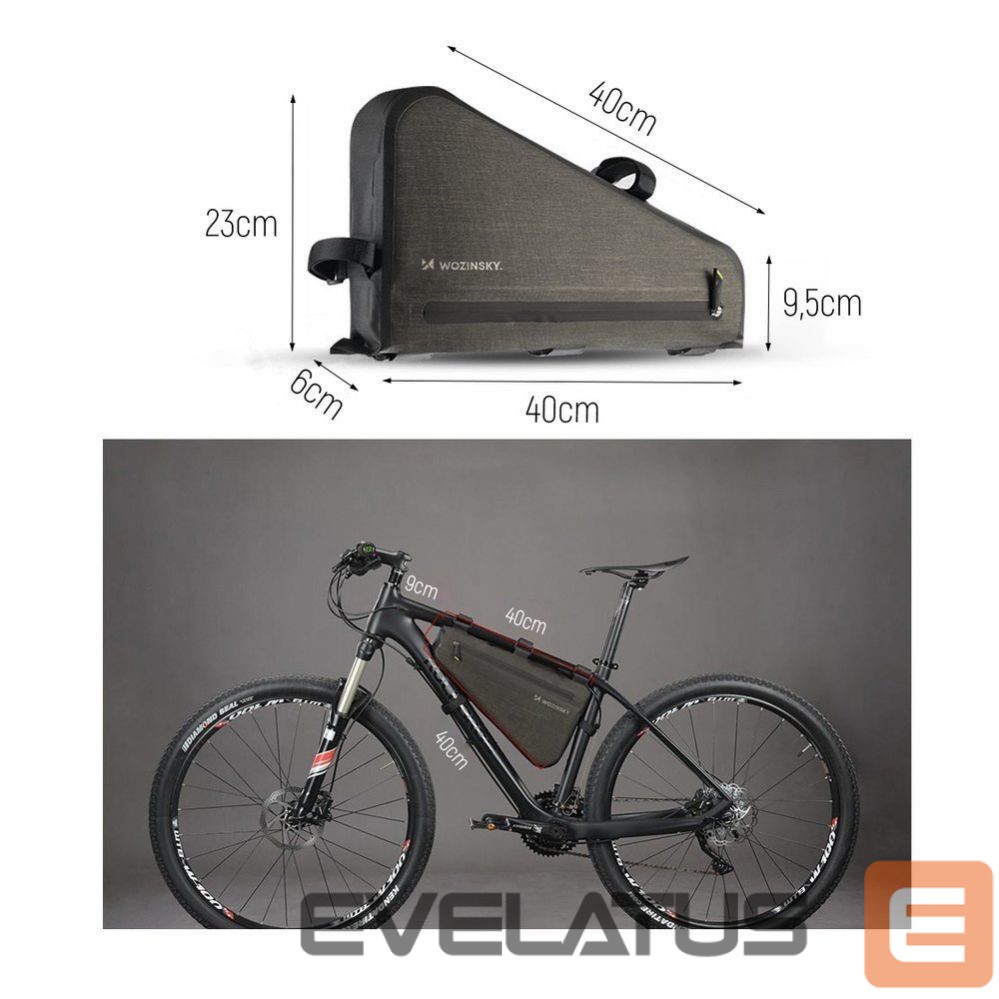 Bicycle accessory Wozinsky Wozinsky Bicycle Frame Bag 3.5L Gray (WBB15BK)