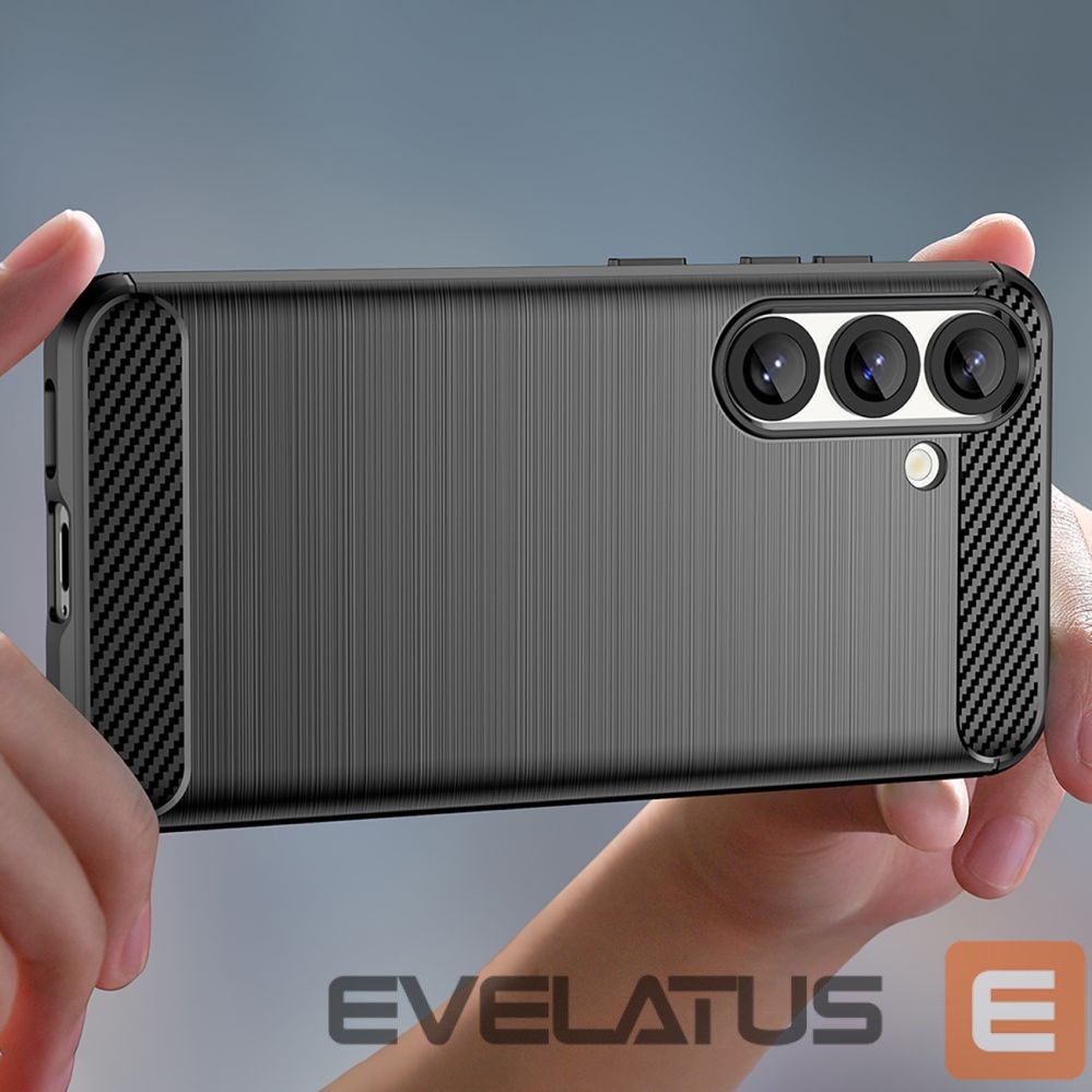 Back panel cover Hurtel Carbon Case for iPhone 16e - Black