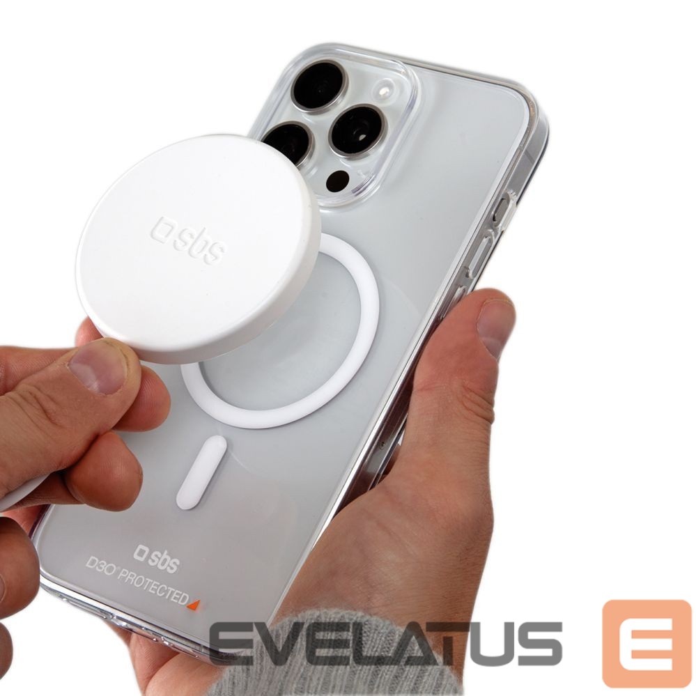 Back panel cover SBS SBS D3O MagSafe Case for iPhone 15 Pro - Clear