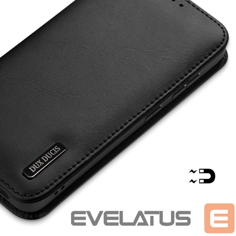 Back panel cover Dux Ducis Dux Ducis Hivo Samsung Galaxy S25 Edge Case with Flip and RFID Protection - Black
