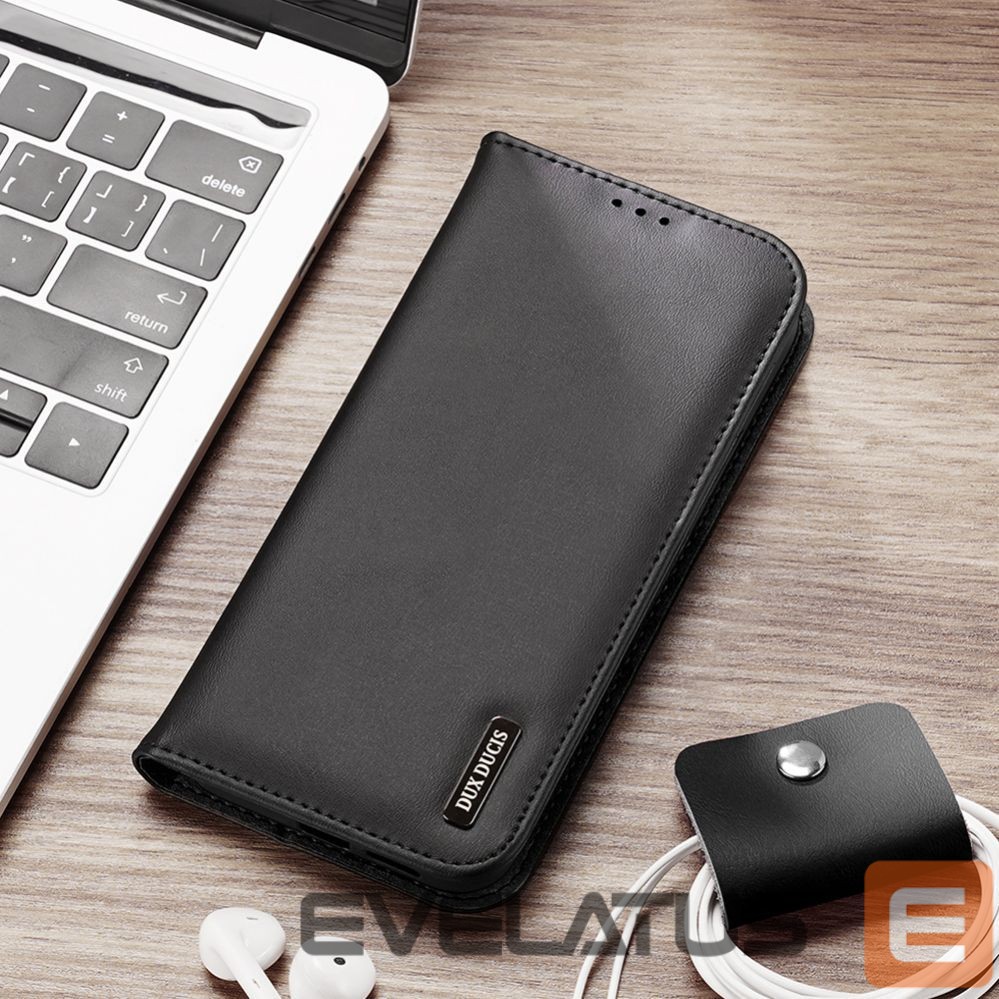 Back panel cover Dux Ducis Dux Ducis Hivo Samsung Galaxy S25 Edge Case with Flip and RFID Protection - Black