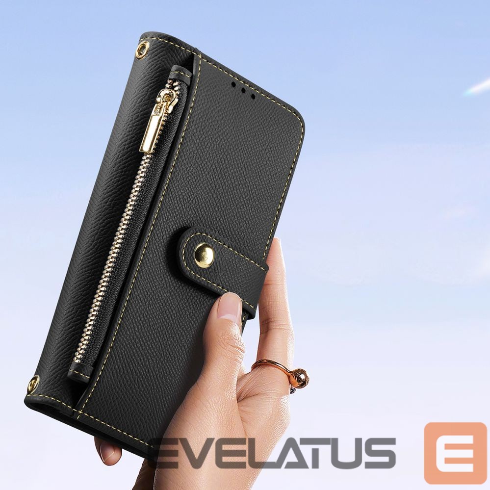 Back panel cover Dux Ducis Dux Ducis Lawa Leather Case for iPhone 15 Pro Max - Black