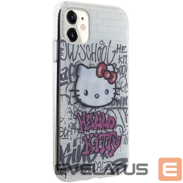 Back panel cover Hello Kitty Hello Kitty IML Kitty On Bricks Graffiti case for iPhone 11 / Xr - white