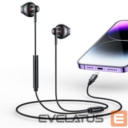 Wired headphones yesido YH48 Aluminum Alloy In-ear Earphone With Remote Control IP Interface Wired Headphone Black