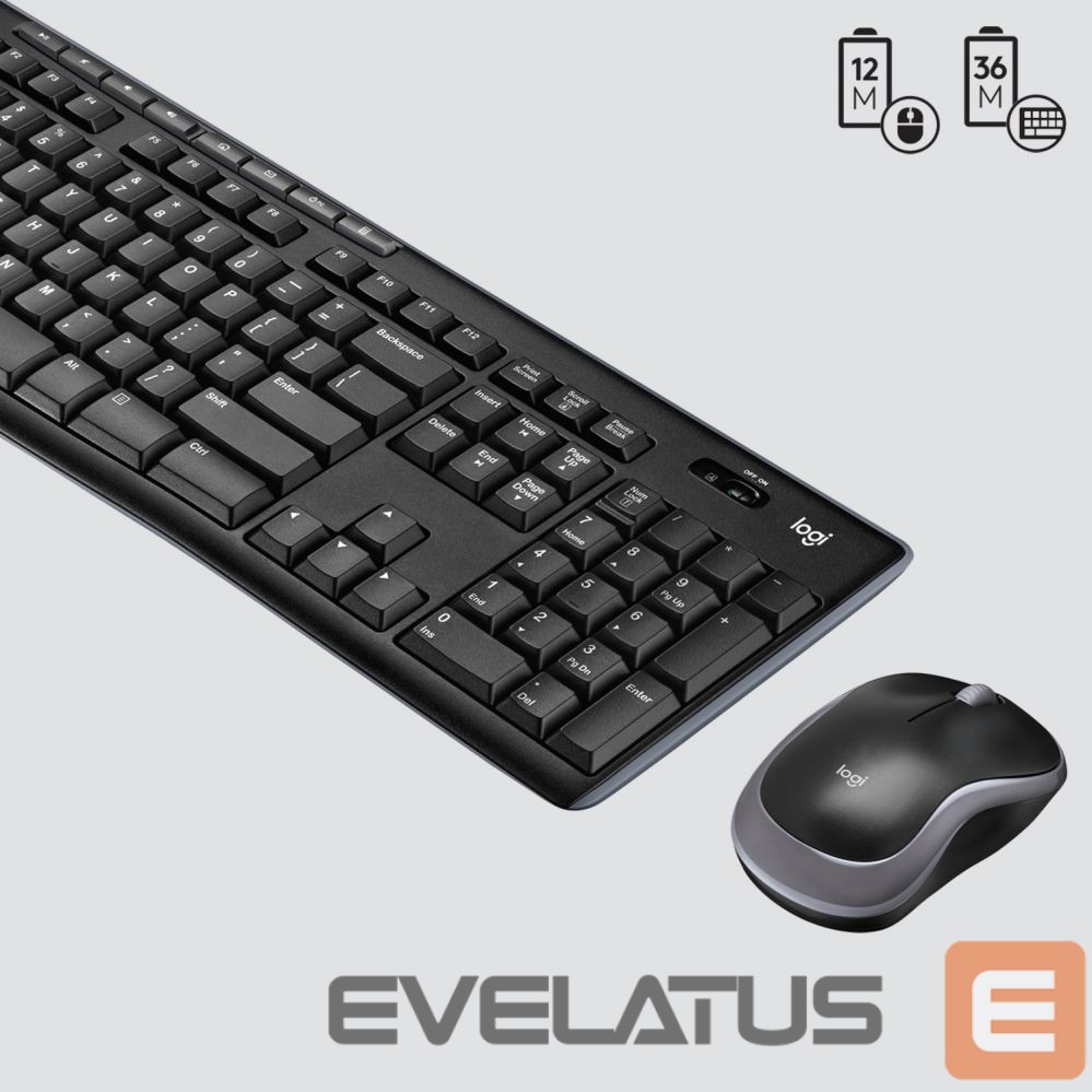 Computer keyboard Logitech MK270 Wireless Keyboard and Mouse Combo, Black