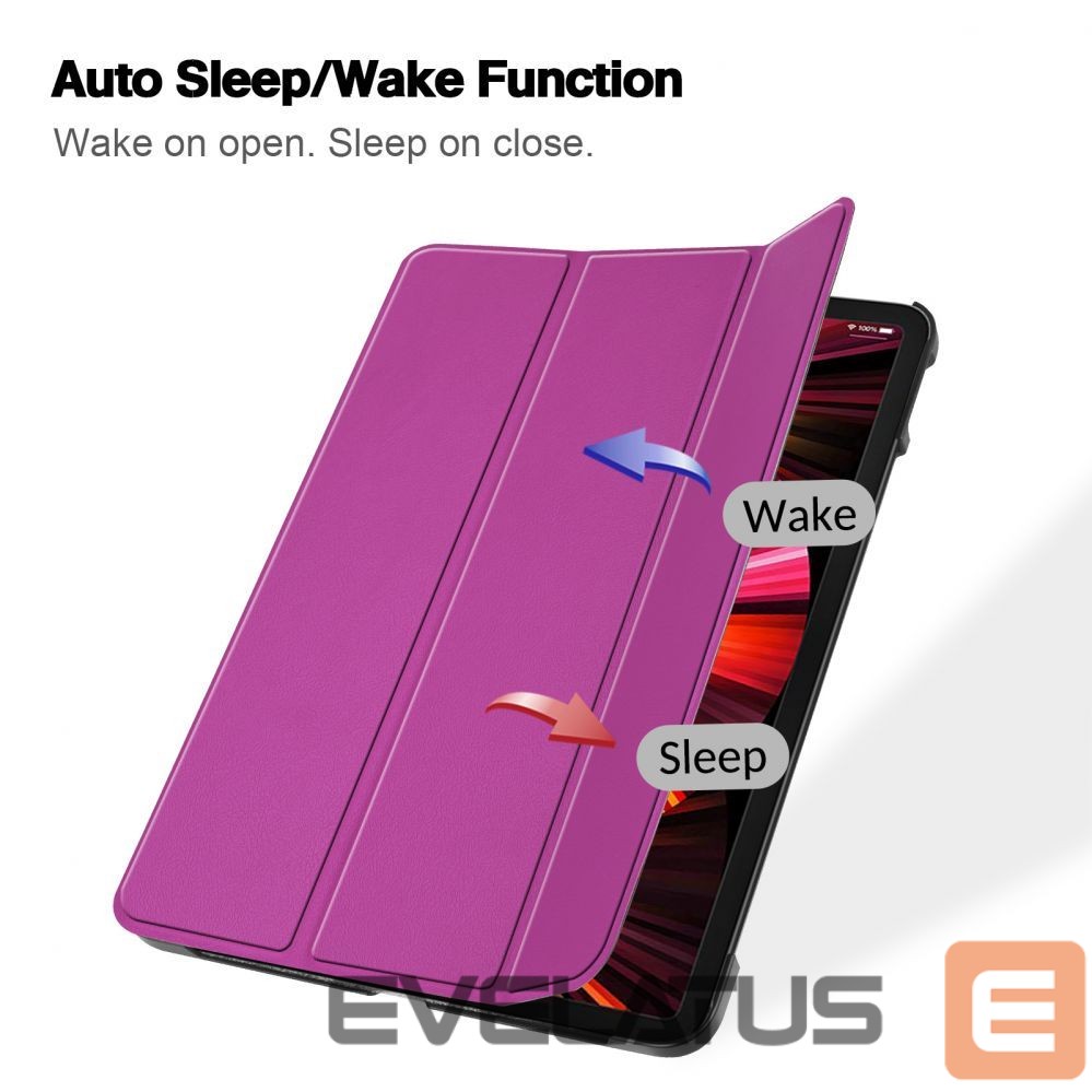 Book case iLike IdeaTab M10 Plus 10.6 3rd Gen TB125 / TB128 Tri-Fold Eco-Leather Stand Case Purple