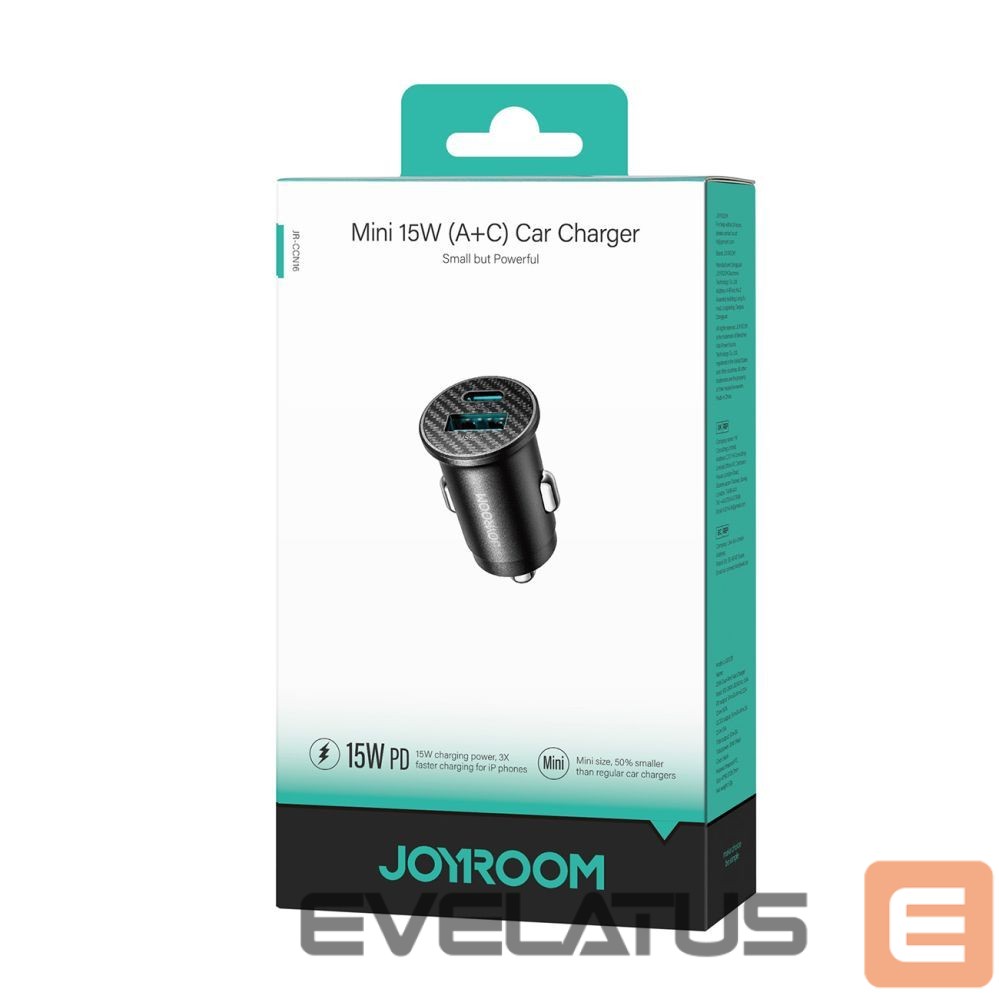 Adapter Joyroom Joyroom JR-CCN16 Mini 15W Car Charger - Black