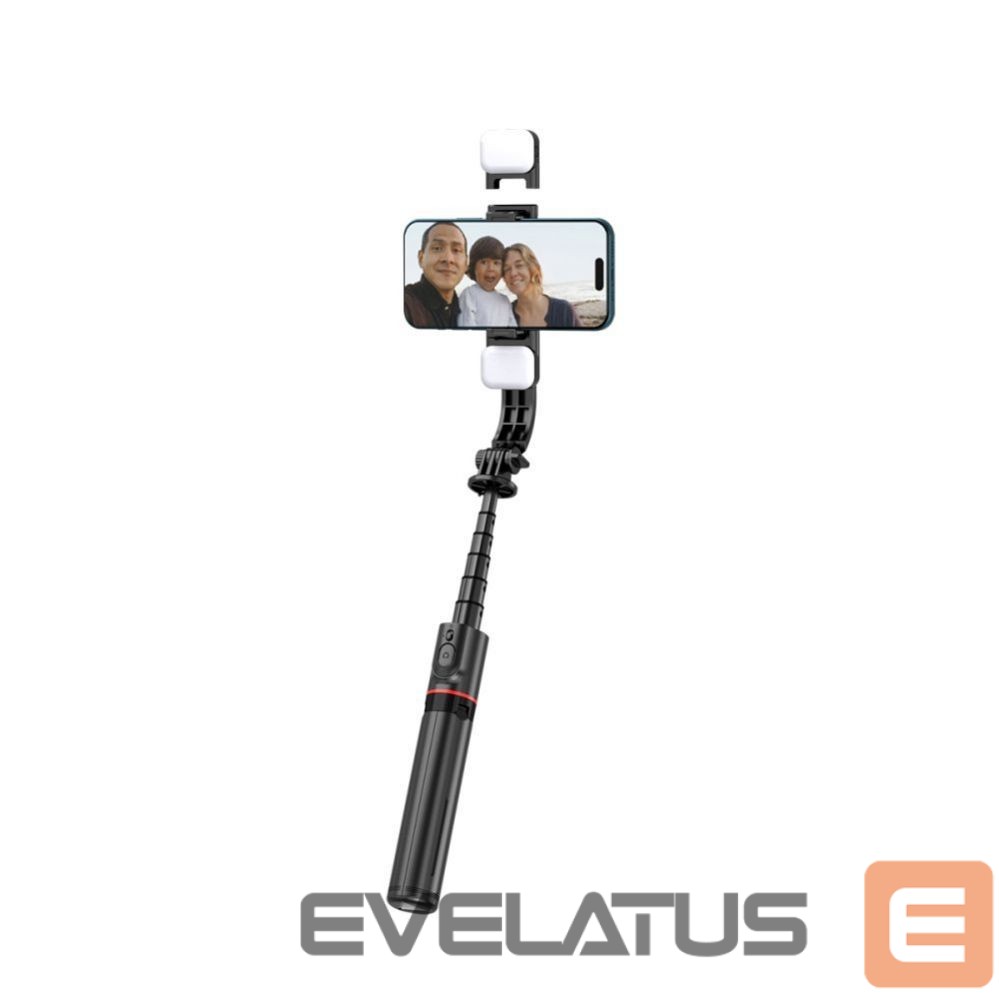 Camera accessory Tech-Protect Tech-Protect L05S Bluetooth Selfie Stick with Tripod up to 105cm with LED Light - Black
